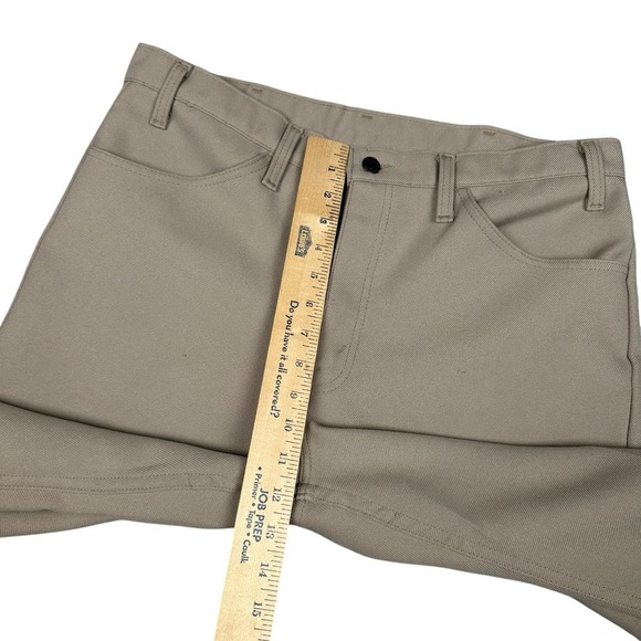 VTG‎ 80s Levis Pants Mens 36x34 Beige Dacron Polyester Straight Scovill Zip USA - Picture 15 of 16